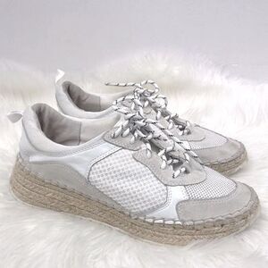 Marc Fisher | espadrille sneakers 8.5 white & cream.